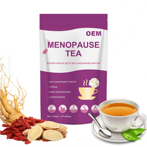 ชาสมุนไพรบรรเทาอาการวัยทอง OEM สูตรผสม ช่วยปรับอารมณ์ ลดอาการร้อนวูบวาบ กล้ามเนื้อสั่น นอนไม่หลับ แก้อาการอ่อนเพลีย ผสมโสมอเมริกันและโกจิเบอร์รี่ บรรจุ 30 ซองชาในกล่อง - Product Image 1