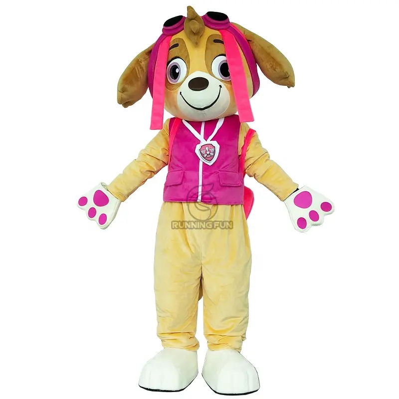 Fábrica do filme popular pata personagem do cão dos desenhos animados traje de mascote do cão para venda