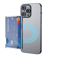 Porte-cartes magnétique personnalisé pour cadeau promotionnel, étui transparent, rangement pour 2 cartes, portefeuille portable, cadeau bancaire
