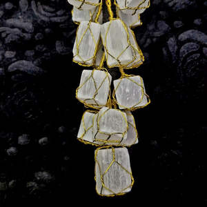 Hot Sale on White Natural Selenite Tumbled Stone <b>Car</b> Hanging Accessory for Healing Calm Energy Available at Good Price - Product Image 1