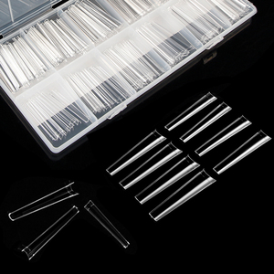 504Pcs Coffin Straight Square Flat No C Curve <b>Nail</b> Tips Clear 3XL XXL XL Salon Manicure Press on <b>Extension</b> Tool Private Label - Product Image 4