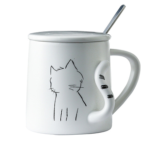 Taza de porcelana barata con impresión negra personalizada, calcomanía personalizada, Linda oreja, café, té, gato, Taza de cerámica - Product Image 6