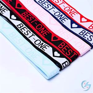 High Quality 5cm Width Jacquard Elastic Band Custom Logo Thick Nylon Woven Elastic Band for Garment Wristband Home Textile - Product Image 2