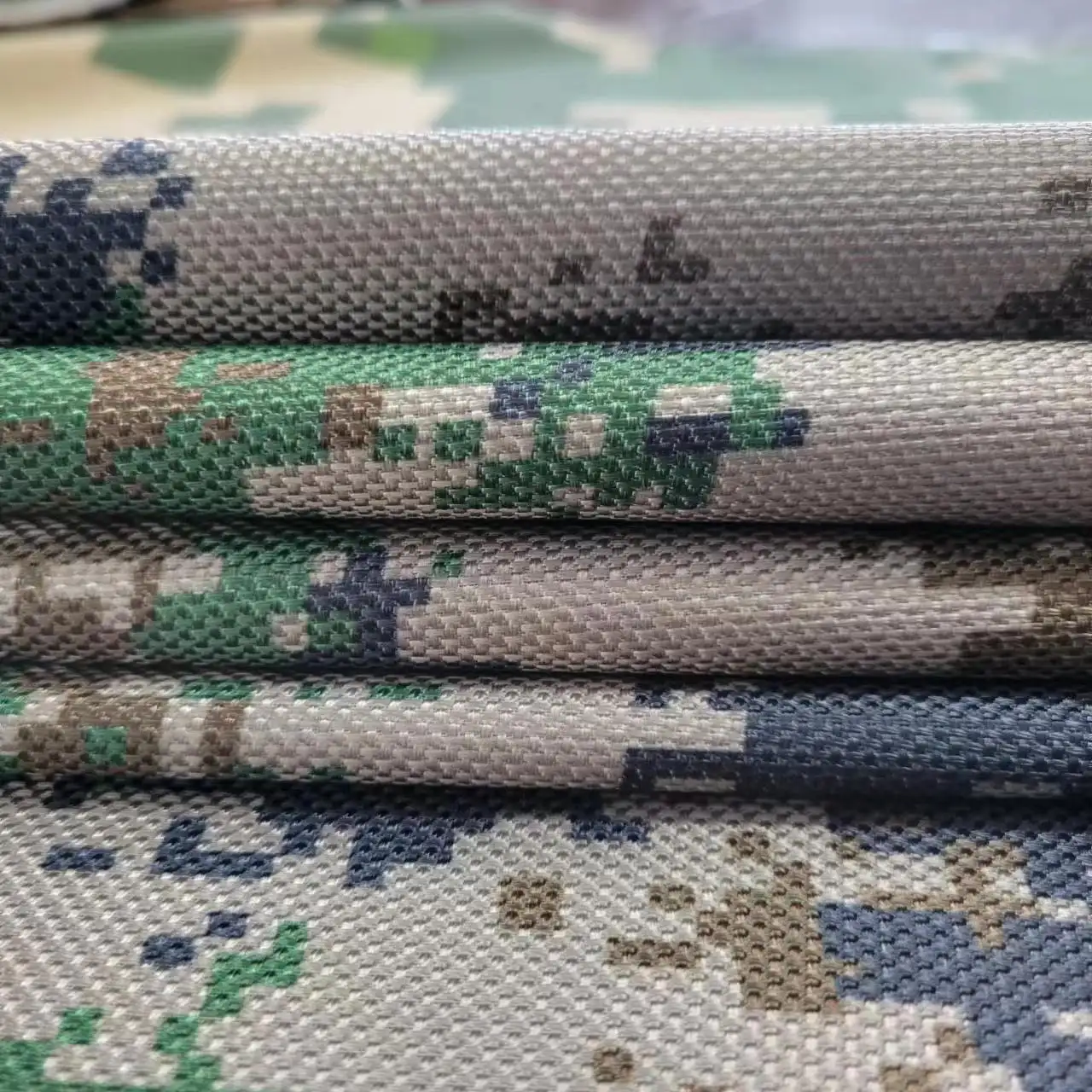 Tear resistant digital printed camouflage fabric waterproof blue nylon 66 Oxford fabric