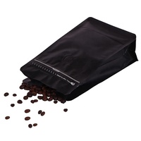 8oz/0.5lb/250g Noir Sacs de Café avec Valve Stand Up Pouch Zipper Convivial Éco Café Emballage Sacs