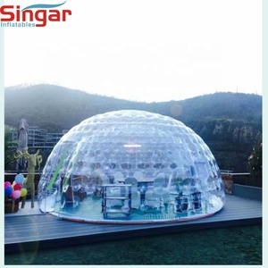 Dôme à bulles gonflable transparent de luxe en PVC avec pompe à air électrique, couleurs et tailles personnalisables, 10m pour la publicité - Product Image 1