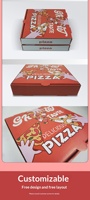 Boîtes à pizza carrées ondulées jetables de 7/8/9/10 pouces
