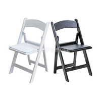 Chaises pliantes en résine blanche pour événements de mariage en plein air, chaises de Wimbledon blanches en résine pour événements