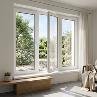 Ventanas de PVC/UPVC de Doble Acristalamiento Duraderas, Venta al por Mayor de Fábrica, Ventanas Abatibles y Correderas de Vidrio Templado Insonorizadas