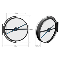 Enseigne lumineuse LED extérieure étanche, ronde de 50 cm, affichage 3D, contrôle par application, pour salon de coiffure, salon de beauté