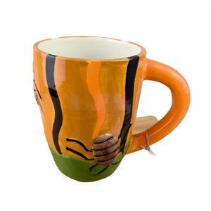Mug à café personnalisé en céramique peint à la main, cadeau d'affaires créatif, motifs 3D en relief de chat, citrouille, fantôme, sorcière, monstre, personnalisé - Product Image 3