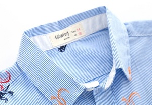 Shopping en ligne en Inde, vêtements pour enfants, chemise polo pour garçons en coton à rayures imprimées, mode pêche, personnalisable - Product Image 5