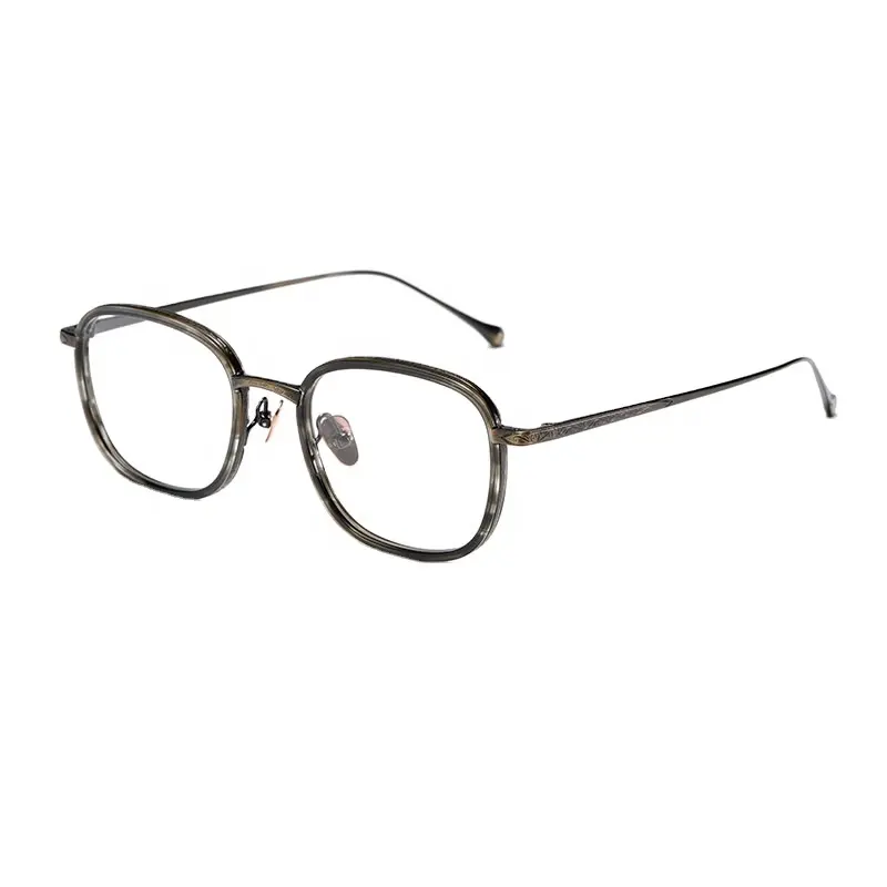 Vente directe d'usine affaires mode plaque ovale lunettes cadre mâle femme lunettes cadre lunettes optiques