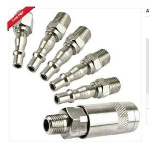 Outils pneumatiques Ningbo Dingyi, ensemble de 6 pièces, raccords rapides de style britannique avec placage nickel, vente directe d'usine - Product Image 1