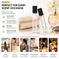 Petites Bouteilles de Voyage Rechargeables de 5 ml et 10 ml pour Échantillons de Parfum en Verre Carré avec Vaporisateur