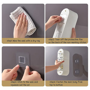 Boîte à épices de type tiroir en plastique de cuisine avec cuillère Support d'assaisonnement multifonction sans poinçon Boîte d'assaisonnement murale - Product Image 4