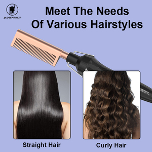 Sisir panas listrik Label pribadi sisir pengeriting dua dalam satu & pelurus dengan 3 pengaturan suhu penggunaan Hotel mati otomatis - Product Image 3