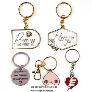 Free design custom luxury promotional designer keychains metal enamel keychains charms cute key chains custom logo