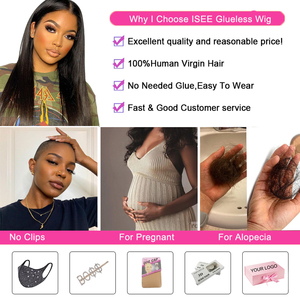 ISEE Wear And Go parrucche per capelli umani, parrucca con chiusura frontale in pizzo svizzero HD facile da installare, parrucche HD Glueless ricci per tutte le donne - Product Image 5