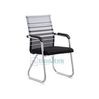 Vente chaude pas cher chaise de bureau sans roue maille mousse tissu traîneau stationnaire pour réunion réception visiteur invité événements en attente