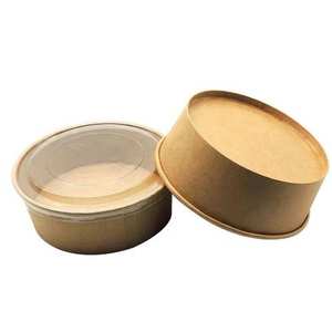 25oz Wholesale Kraft Paper Soup Bowl Leak Proof Heat Resistant Disposable Biodegradable Food <b>Container</b> for Takeout - Product Image 1