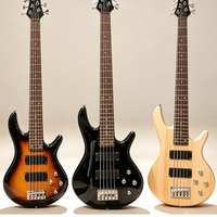 Guitare Basse 5 Cordes 2026 Tendance Corps en Peuplier Manche en Érable Personnalisée Vente en Gros Professionnelle Finition Brillante