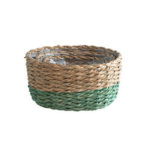 रचनात्मक पुष्प-पर्यावरण के अनुकूल फूलों की टोकरी टिकाऊ बुने आउटडोर सजावट के इनडोर उपयोग के लिए - Product Image 3