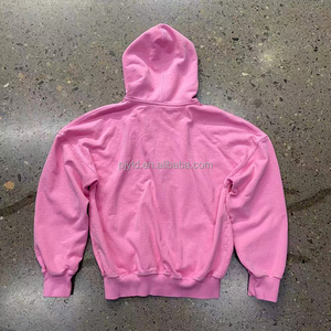 เสื้อฮู้ดซิปแบบมีฮู้ดพิมพ์โลโก้ตามสั่งขายส่ง ทรงโอเวอร์ไซส์ ไหล่ตก ผ้าเฟรนช์เทอร์รี่ ซิปยาวเต็มตัว - Product Image 5