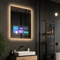 Espejo Mágico Inteligente 2026 con Pantalla Táctil y Tira de Luz LED, Compatible con IPTV para Hoteles, Control Inteligente del Hogar, Marco Personalizado, Espejo de Baño con TV