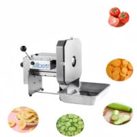 Commerciële gemotoriseerde fruit- en groentesnijmachine, tomaat-wortel-banaan snijder, capaciteit 50-80 kg/uur, 1 jaar garantie
