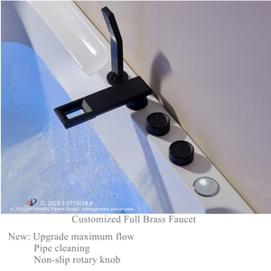 Baignoire de massage en acrylique AFFINARE Original Design 1,8 m pour 2 personnes <span class=keywords><strong>avec</strong></span> massage combiné pour salle de bain intérieure et utilisation extérieure - Product Image 5