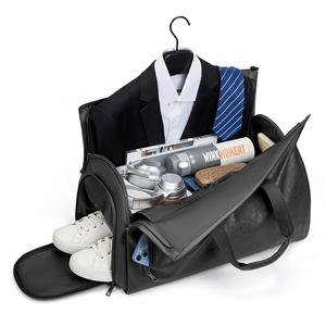 <b>Large</b> Capacity Roller Crossbody Travel Trolley Spinner <b>Suitcase</b> Luggage Bag PU Wheels Zipper <b>Light</b> Portable Storage Trolly Bag - Product Image 5