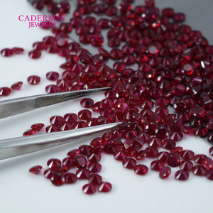 Pigeon Blood Red Gemstone Round Brilliant Cut Loose Stones 1mm 2mm 3mm 4mm 5mm For Jewelry Making - Product Image 3