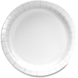 Assiettes en papier écologiques Boardwalk de 6 pouces de diamètre, blanches, 1 000 par carton, pour restaurants, fêtes et événements de mariage - Product Image 3