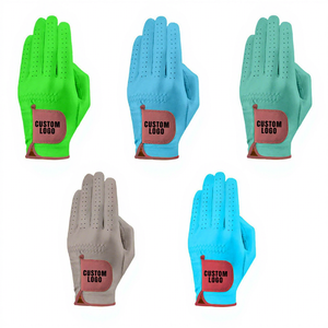 MUDASSAR SPORTS Men's Genuine Leather Golf <b>Gloves</b> Non-Slip Grip <b>Moisture</b> Wicking Fabric Buckle Closure-Custom Design Available - Product Image 6