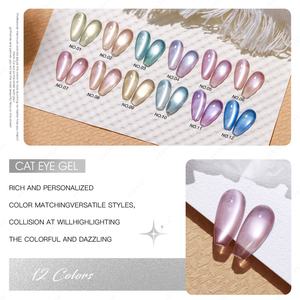 JTING Collection de vernis gel effet œil de chat aqueux très populaire, 12 couleurs, sans HEMA ni TPO, vernis gel œil de chat effet gelée, personnalisation gratuite - Product Image 3