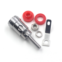 Adaptateur de borne à ressort pour amplificateur audio et haut-parleur, en cuivre nickelé de 4 mm, connecteur d'électricien, borne de liaison à ressort