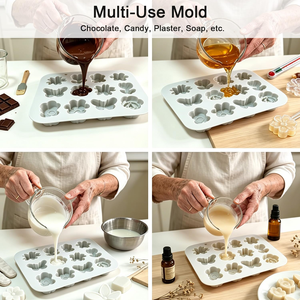 Moule en silicone personnalisé en forme de fleur et de papillon, qualité alimentaire, facile à démouler, pour pudding et chocolat - Product Image 6