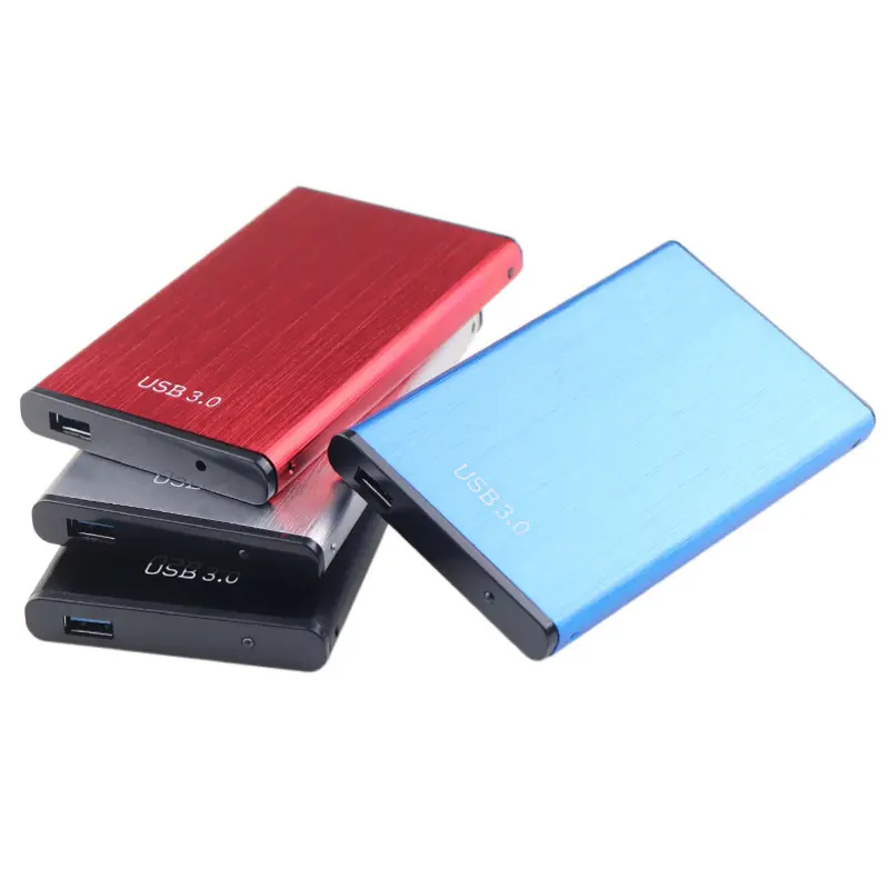 USB 3.0 SATA seri dizüstü harici fırçalanmış Metal mobil sabit disk muhafaza 2.5 inç