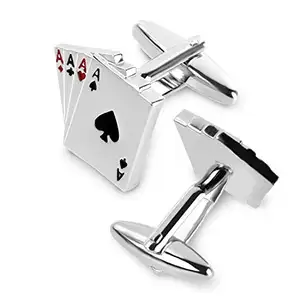 Custom Men's Jack Playing Cards Exquisite Cufflink for Vegas Casino Night Event Wedding Business