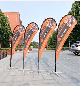 Bandera de plumas de doble cara para actividades al aire libre, bandera publicitaria resistente al viento 4S con mástil, bandera de cuchillo colorida para uso en tiendas y carreteras - Product Image 5