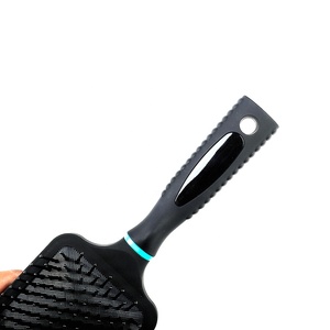 Brosse à cheveux pagaie ronde et noire, en plastique, carrée, personnalisée, bonne viscosité l'air - Product Image 6