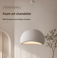 Lampe suspendue Wabi Sabi Cloud, finition ciment texturé, demi-dôme, lampe suspendue pour îlot de cuisine, escalier, salle à manger
