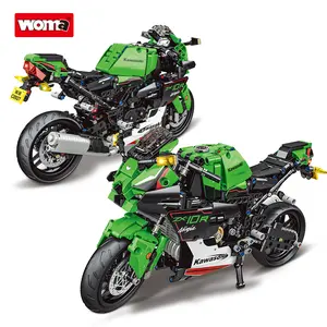 WOMA TOYS 1019pcs Mini Moto Jouet Construction Micro Building Block Brick Technic 1:6 Scale Motorcycle Model Set