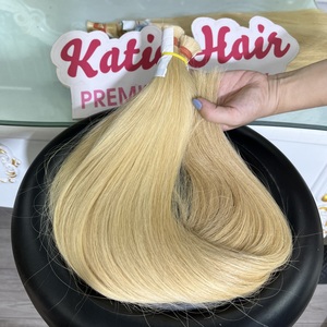 Extensions de cheveux humains vierges à 100% du Vietnam, cuticules alignées, double trame, 8 à 32 pouces, douces et brillantes, résistantes, sans nœuds - Product Image 1