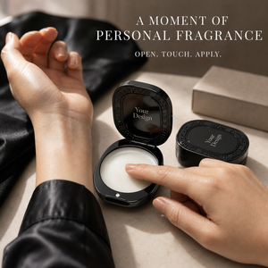 Baume de parfum solide HKH, écologique, portable, emballage métallique compact, étiquette personnalisée, eau de parfum longue durée - Product Image 2