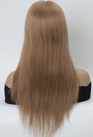 Perruque médicale en cheveux humains pour l'alopécie, sans colle, en PU silicone, avec dentelle frontale, dessus en soie, entièrement nouée à la main, cheveux vierges Remy, sur mesure