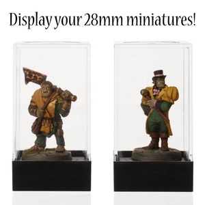 10 boîtes de rangement en <span class=keywords><strong>plastique</strong></span> pour figurines, base noire, couvercle transparent, protection anti-poussière, boîte de présentation pour figurines d'<span class=keywords><strong>action</strong></span> - Product Image 5