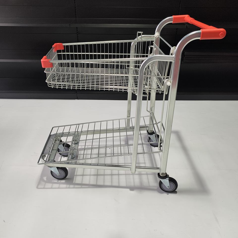 Metal Wheel Platform Steel Platform Hand Trolley with Four Wheels for Manual Warehouse ...
