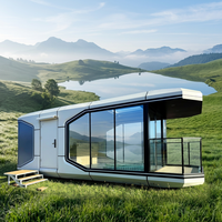 Villa modulaire de luxe à structure en acier léger préfabriquée à faible coût avec chambre à coucher, design moderne, à vendre